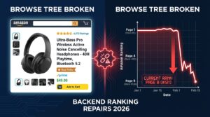 Amazon listing that looks complete but ranks nowhere — browse tree broken diagnostic