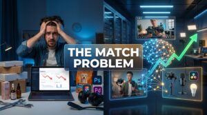 AI creator-product matching in affiliate marketing — the match problem visualized