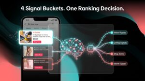 TikTok Shop AI search ranking signals — four signal buckets feed one ranking decision