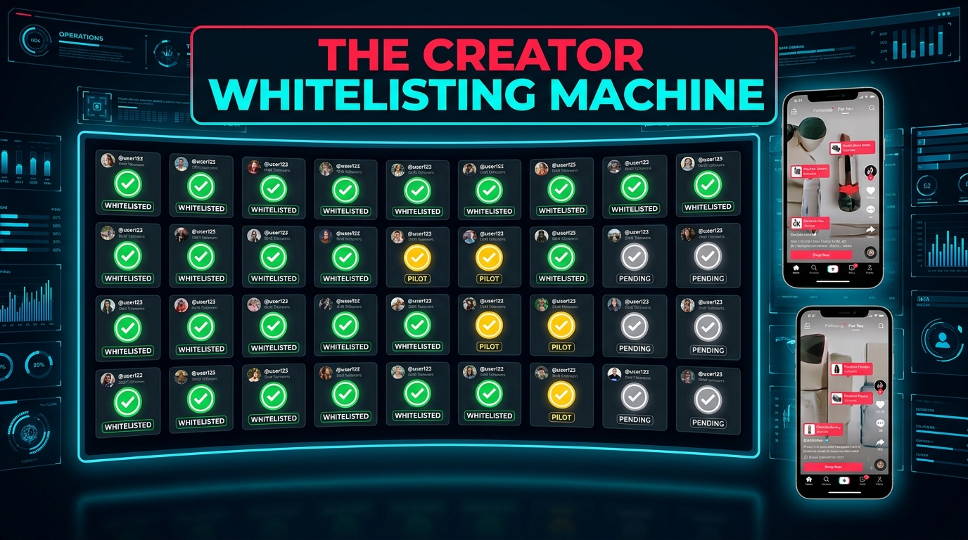 The Creator Whitelisting Machine — TikTok Shop micro-creator whitelisting at volume dashboard