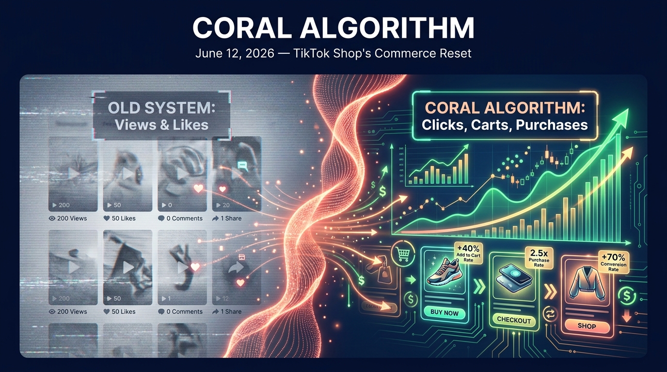 TikTok Shop Coral Algorithm — The Commerce Reset of June 2026