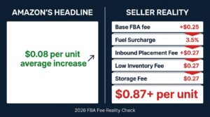 Amazon FBA 2026 Fee Reality Check — the gap between Amazon