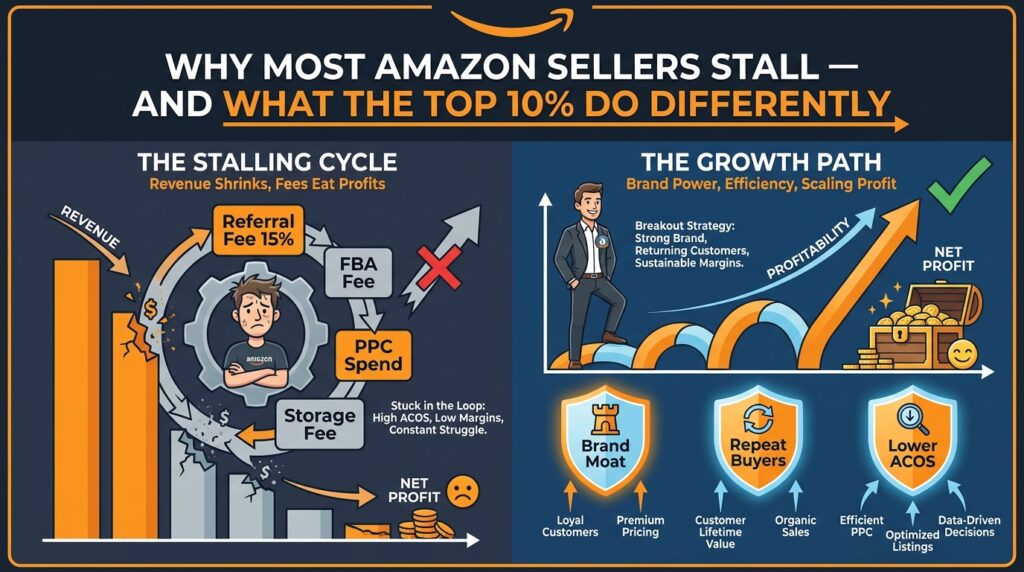 Amazon selling business models and profitability — why most sellers stall and what top performers do differently