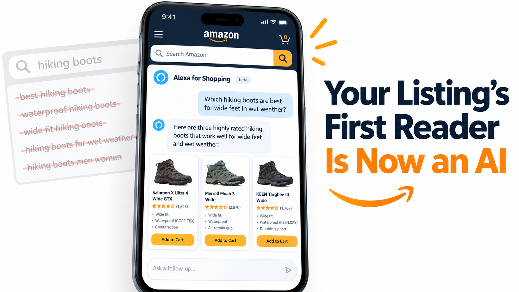 Smartphone showing Amazon